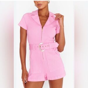 Show Me Your MuMu Pink Outlaw Romper Brand new